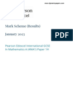 Mark Scheme (Results) January 2023: Pearson Edexcel International GCSE in Mathematics A (4MA1) Paper 1H