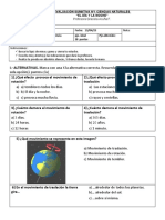 Evaluación Sumativa Nº1 Ciencias Naturales - El Día y La Noche - 12 - 04 - 23