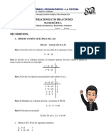 L S M A B - L C: Operaciones Con Fracciones Matemática