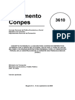 Documento Conpes 3610 Concepto Favorable para Endeudamiento Externo Par La Construcion de Variante San Francisco Mocoa