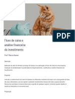 Fluxo de Caixa e Análise Nanceira Do Investimento: Prof. Marcia Ramos