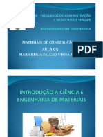 Materiais de Construção Ii Aula Mara Régia Falcão Viana Alves