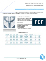 VENTILADOR HELICOIDAL Ficha Tecnica