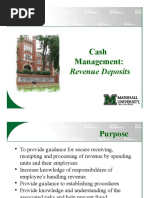 Cash Management:: Revenue Deposits