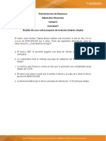 Administración de Empresas Matemática Financiera Unidad 2 Actividad 3 Estudio de Caso Sobre Proyecto de Inversión (Interés Simple)