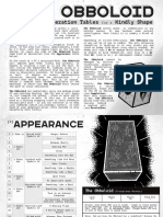 The Obboloid The Obboloid: Generation Tables Kindly Shape