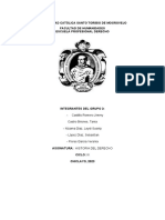 Universidad Católica Santo Toribio de Mogrovejo Facultad de Humanidades Escuela Profesional Derecho