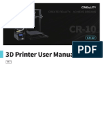 3D Printer User Manual: Create Reality Achieve Dreams