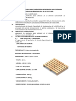 Especificaciones Técnicas para La Adquisición de Parihuelas para El Almacén Especializado de Medicamentos de La OGESS-AM