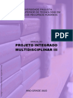 Projeto Integrado Multidisciplinar Iii: Universidade Paulista Curso Superior de Tecnologia em Gestão de Recursos Humanos