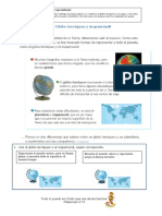 Lee y Comenta: Globo Terráqueo y Mapamundi