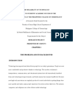 The Reliability of Technology Relating To Students' Academic Success in The Grade 12 Students at The Philippines College of Criminology