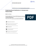 Predicting Sexual Satisfaction in Interpersonal Relationships