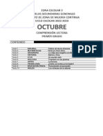 COMPRENSIÓN LECTORA 1 Grado Secundaria OCTUBRE