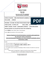 Fakulti Sains: Test One Second Semester of 2020/2021