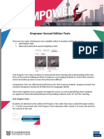Empower Second Edition Tests: - Unit Progress Tests - Mid-Course and End-Of-Course Competency Tests
