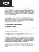 Tema 9: La Prueba. 1. Concepto Y Objeto.: 2.1 La Presunción de Inocencia