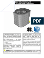 13 Seer Condensing Unit Installer'S Information Manual: Attention, Installer! Attention, User!