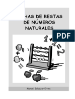 Fichas de Restas de Números Naturales: Manuel Balcázar Elvira