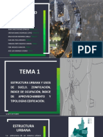 Estructura Urbana y Usos de Suelo. Zonificación, Índice de Ocupación, Índice de Aprovechamiento y Tipologías Edificación.