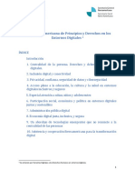 Carta Iberoamericana de Principios y Derechos en Los Entornos Digitales