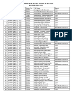 Students List For 2021/2022 Medical Screening Komis Radiology S/N Xray Date Matric. No. Full Name Faculty