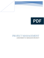 Project Management: Assignment Ii: Research Project