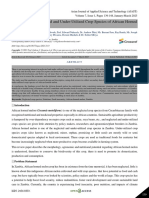 Assessment of Neglected and Under-Utilized Crop Species of African Horned Melon in Zambia