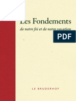 Les Fondements: de Notre Foi Et de Notre Vocation