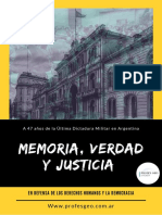 Memoria, Verdad Y Justicia: en Defensa de Los Derechos Humanos Y La Democracia