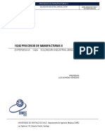 Procesos de Manufacturas Ii: Experiencia: C424 Soldadura Industrial Manual Gtaw