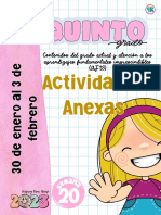 5to Grado Semana 20 Anexos. Del 30 de Enero Al 3 de Febrero 2023