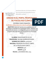 Unidad Iii - El Perfil Profesional de Psicologo Clínico.: OBJETIVO: Delimitar Las Funciones Profesionales Del