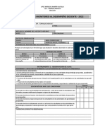 Ficha de Desempeño Docente 2022