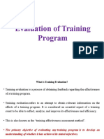 Evaluation of Training Program