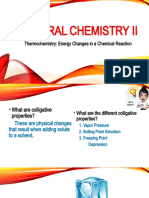 General Chemistry Ii: Thermochemistry: Energy Changes in A Chemical Reaction