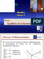 Tema:: Equilibrio de La Partícula en 3D