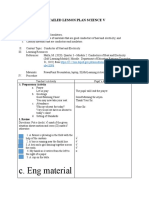 C. Eng Material: Detailed Lesson Plan Science V