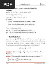 Partial Derivatives