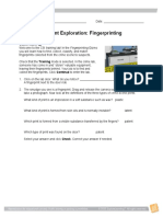 Student Exploration: Fingerprinting: Gizmo Warm-Up