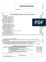 Constancia de Inscripcion: Impuestos/Regimenes Nacionales Registrados Y Fecha de Alta