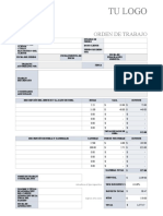 IC Service Work Order Template 27207 - ES