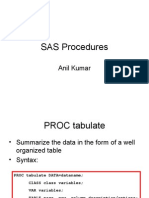 SAS Procedures