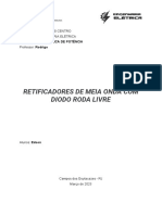 Retificadores de Meia Onda Com Diodo Roda Livre