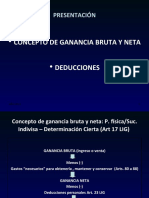 Concepto de Ganancia Bruta Y Neta - Deducciones: Presentación