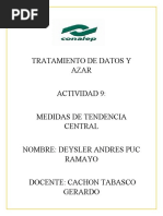 Tratamiento de Datos y Azar. Actividad 9