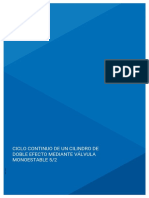 Ciclo Continuo de Un Cilindro de Doble Efecto Mediante Valvula Monoestable 5-2