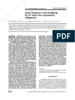 Analysis of Clinical Features and Imaging Signs of COVID-19 With The Assistance of Artificial Intelligence