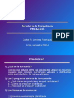 Derecho de La Competencia Introducción: Carlos R. Jiménez Rodríguez Lima, Semestre 2023-I