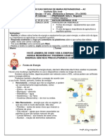 Congregação Das Servas de Maria Reparadoras - Ac Instituto São José Disciplina de Ciências - 6º Ano (Referente A Semana - 24 A 28/05)